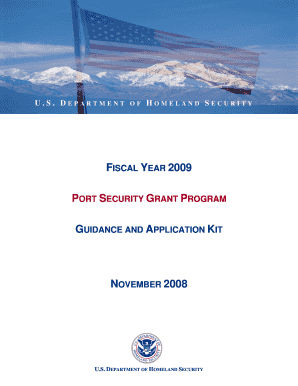  Fiscal Year Port Security Grant Program Guidance FEMA Gov 2009