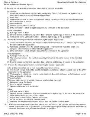  Dhcs 6206 Application 2018-2024