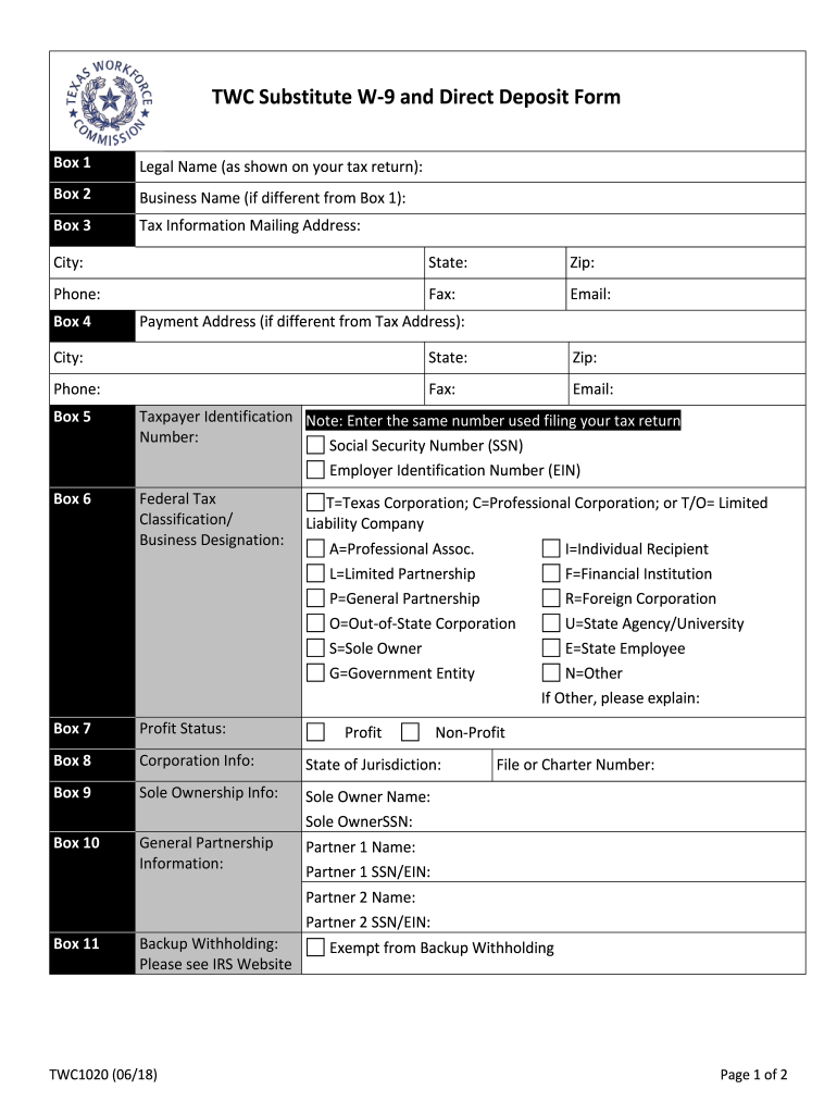  W9 Direct Form 2018-2024