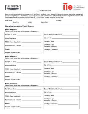 J Verification  Form