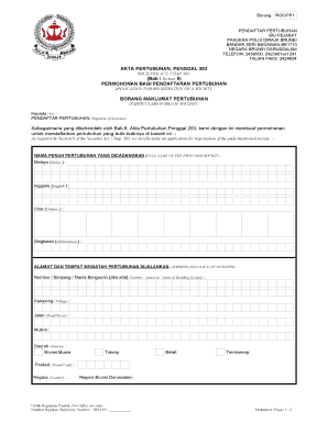 Borang Ros  Form