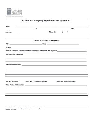 Emergency Report Form