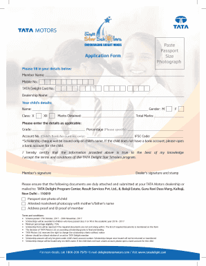 Application Form New Tata Delight