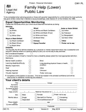 Cw1 Legal Help Form