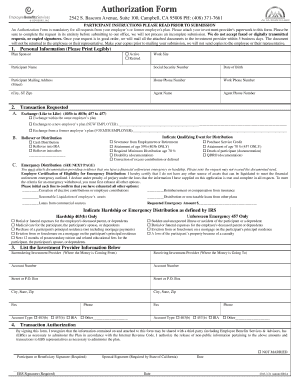 Authorization Form Alta Montclair