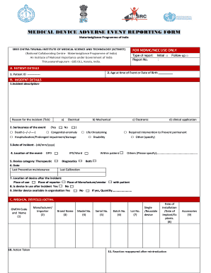 Materiovigilance PPT  Form