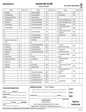 Enagic Accessories Order Form