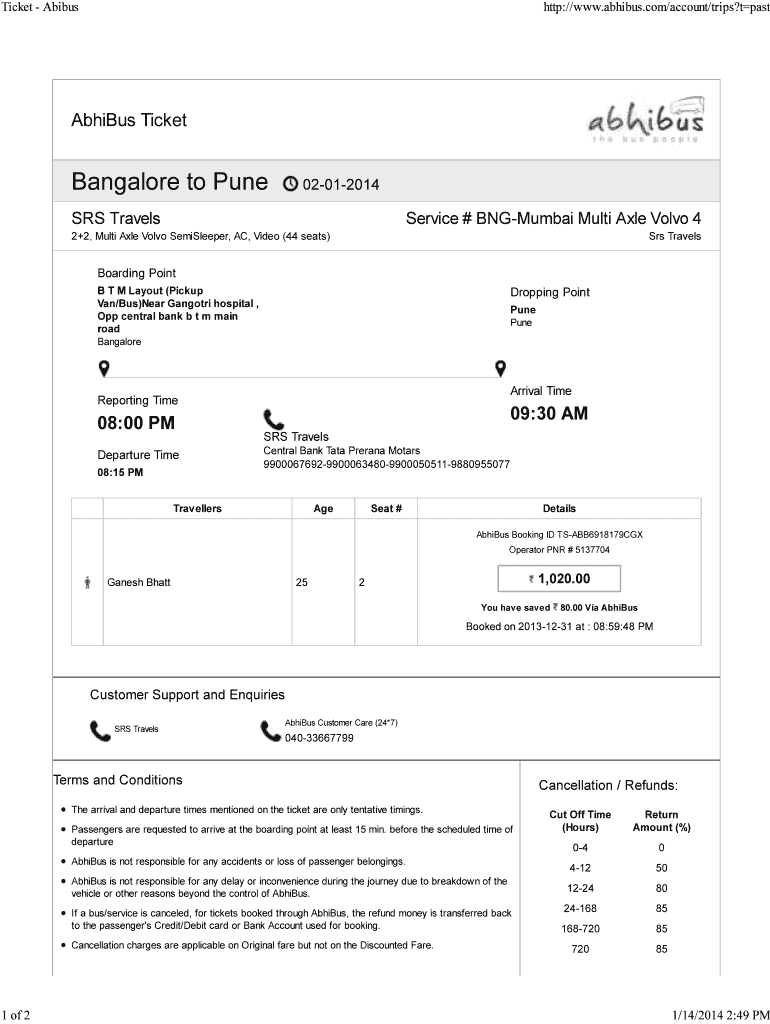 Abhibus  Form