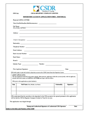 Csd Form Download