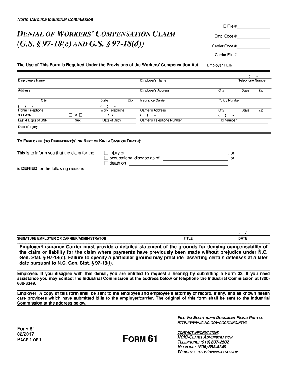  Form 61 2017-2024