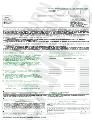 Warehouse Receipt Example  Form