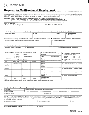 Verification of Employment Form