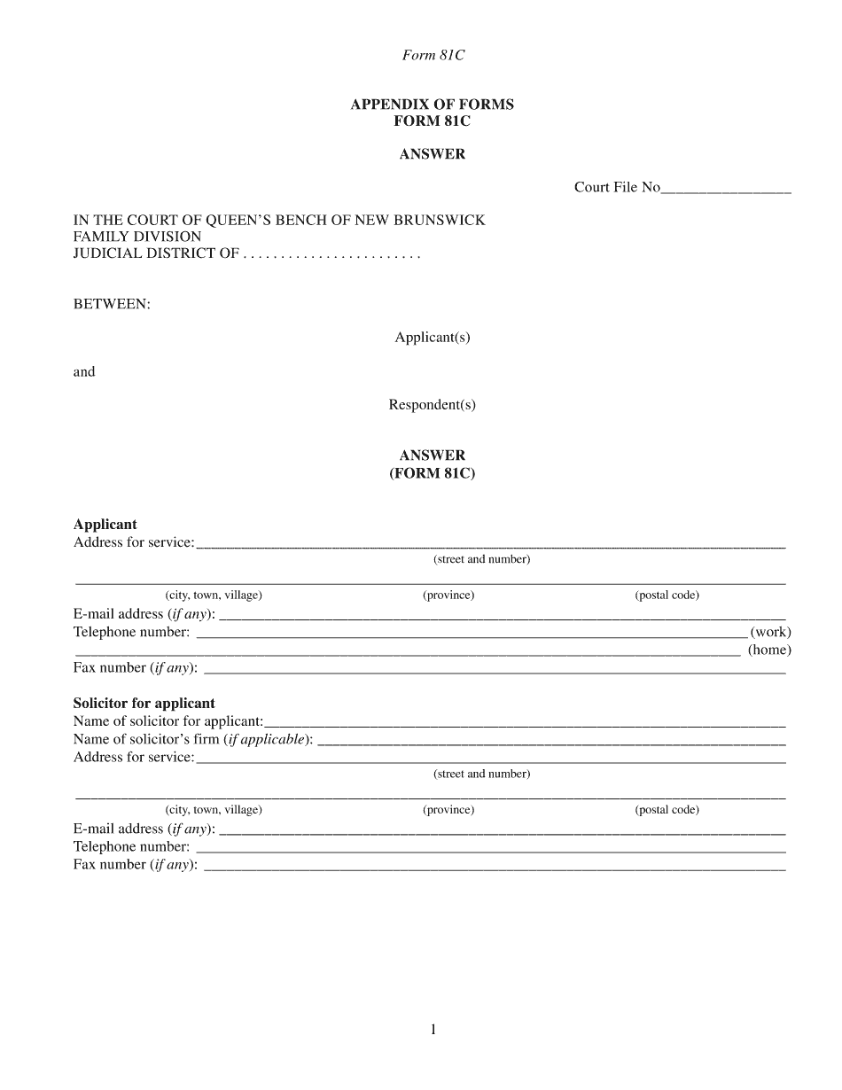 Form 81c