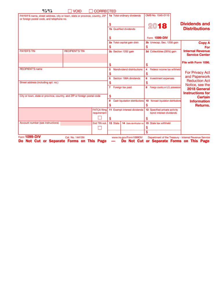  Printable 1099 Div Form 2018