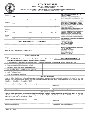 Yonkers Property Tax  Form