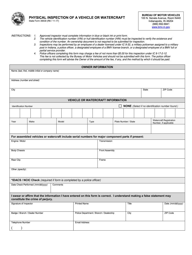  State Form 39530 2017-2024