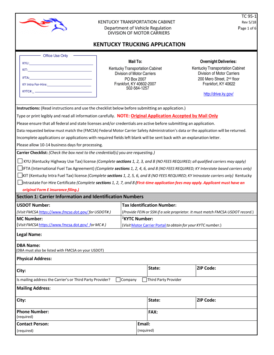  Kentucky Form E Filing 2018-2024