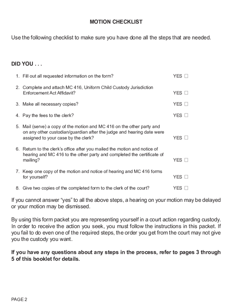  Motion Custody 2018-2024