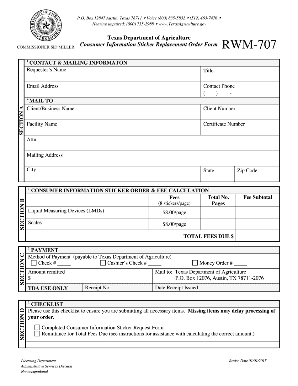  Rwm 707 2015-2024