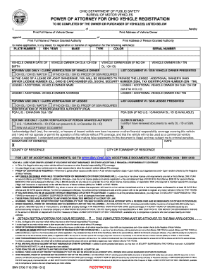 What Does Ohio Vehicle Registration Look Like  Form