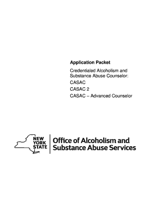 Get and Sign Application Packet Credentialed Alcoholism and Substance Abuse Counselor  Form