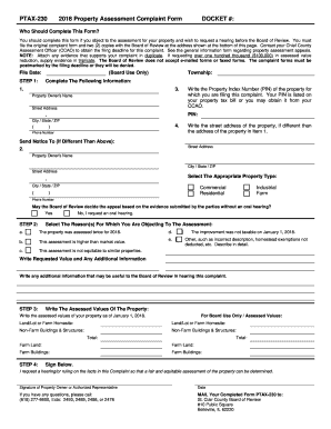 Get and Sign Property Assessment Complaint Form 