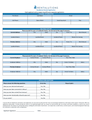  Each Applicant and Co Signer Must Fill Out a Separate Application 2017-2024