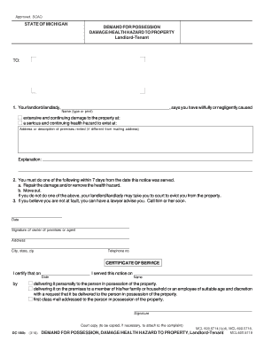 tenant landlord michigan form complaint signnow sign printable pdffiller