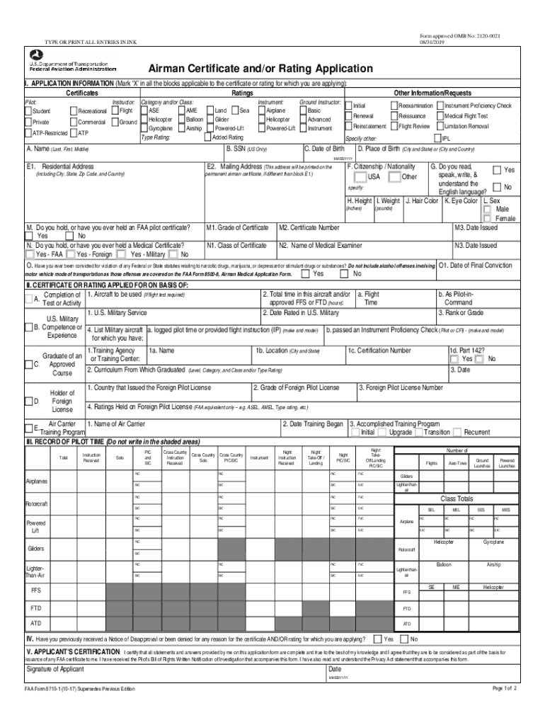 FAA Form FAA Form