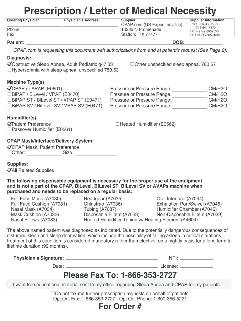 Prescription Letter of Medical Necessity Rackcdn Com  Form