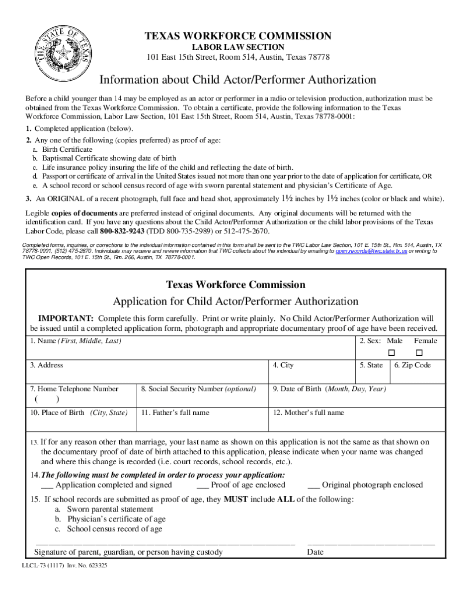  Form LLCL 73 2017-2024