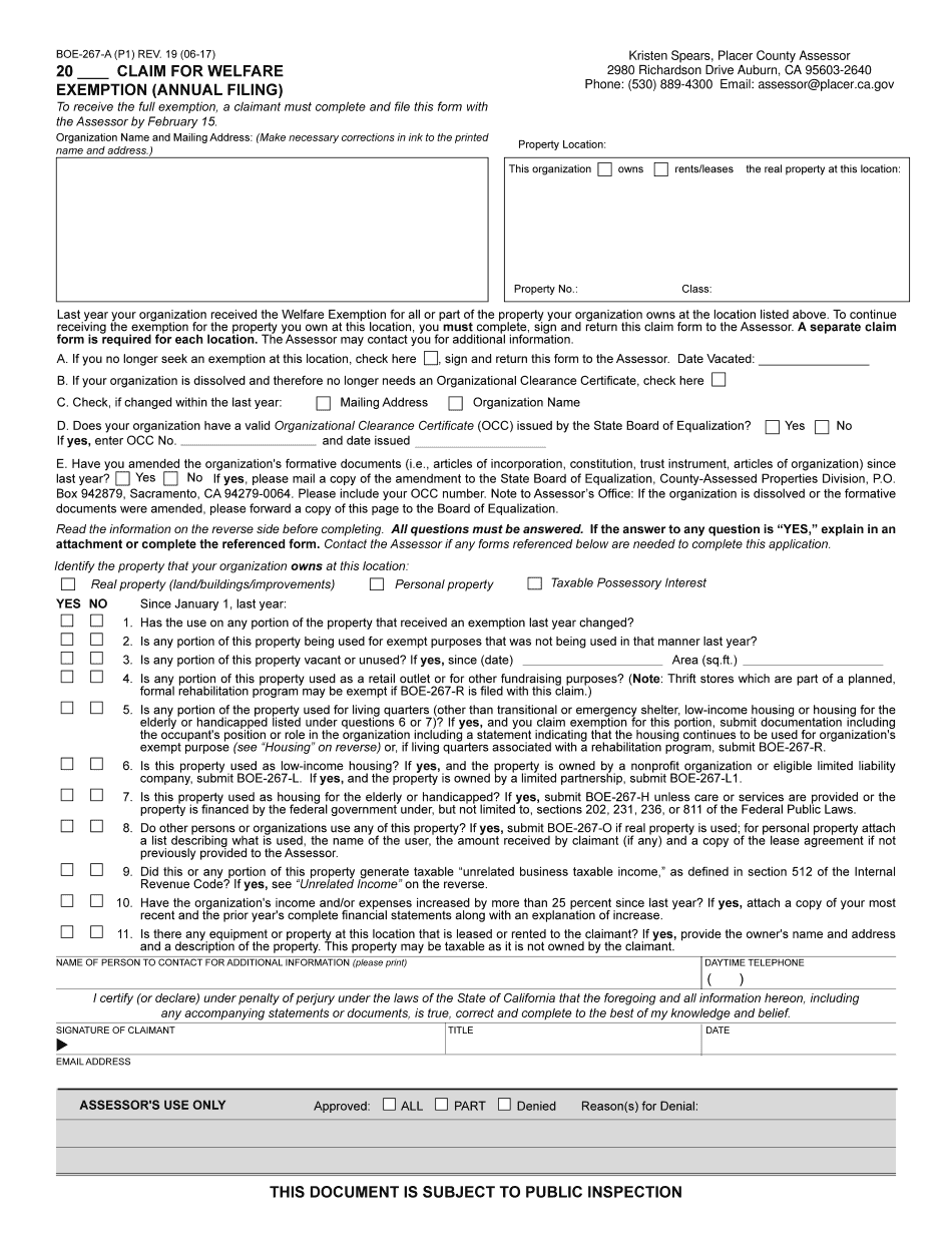 Boe 267 a  Form