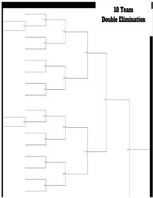 18 Team Double Elimination Bracket Fillable  Form