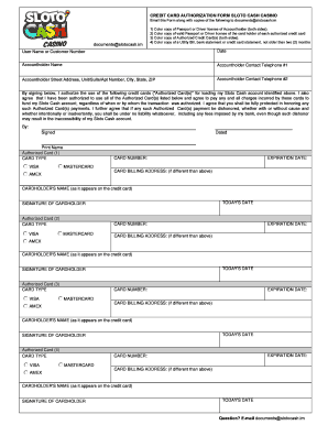 Sloto Cash  Form