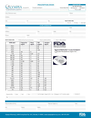 Olympia Pharmacy Form