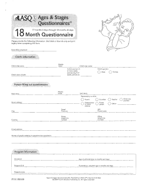 18 Month Asq PDF  Form