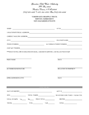 Service Agreement Form Service Contract Template US