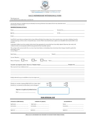 Exodus Sacco Withdrawal Form PDF