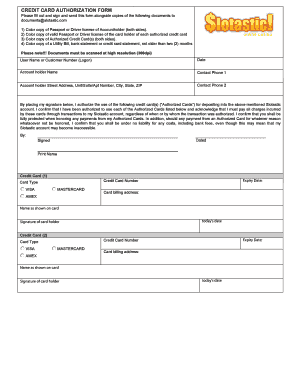 2 Color Copy of Valid Passport or Driver License of the Card Holder of Each Authorized Credit Card  Form