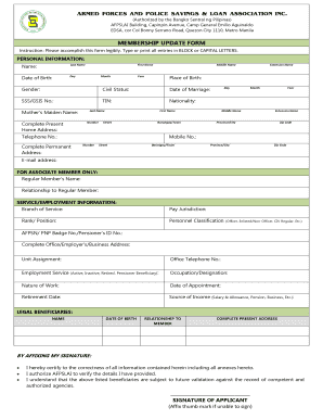 Afpslai Downloadable Forms