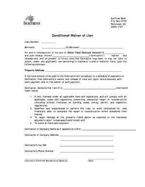 Conditional Lien  Form