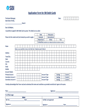 Sbi Atm Form PDF Download