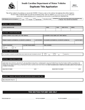 Sc Form 400