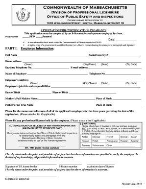  Ma Clearance Form 2018-2024