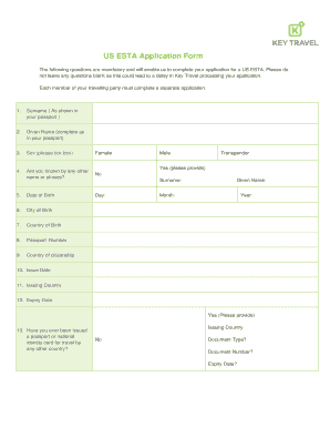 Esta Application Form