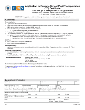 7d Renewal Application  Form