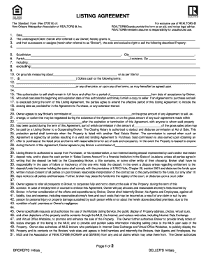 Get and Sign Real Estate La Listing Agreement 2016-2022 Form