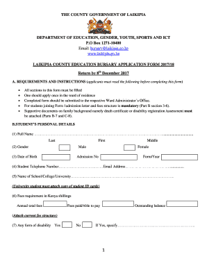 Laikipia County Bursary Forms