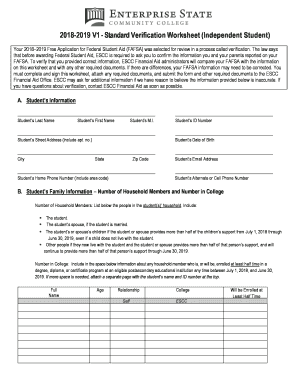  V1 Standard Verification Worksheet Independent Student 2018