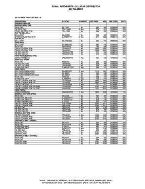 Talbros Catalogue  Form